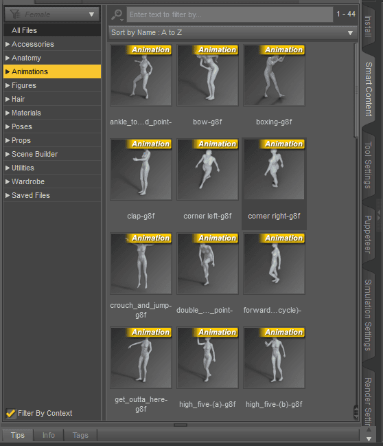 daz animation presets