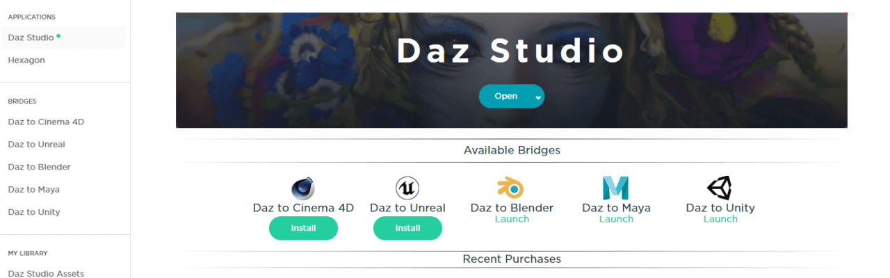daz central hub daz to unity bridge addon installation