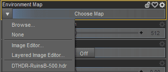 daz change environment map