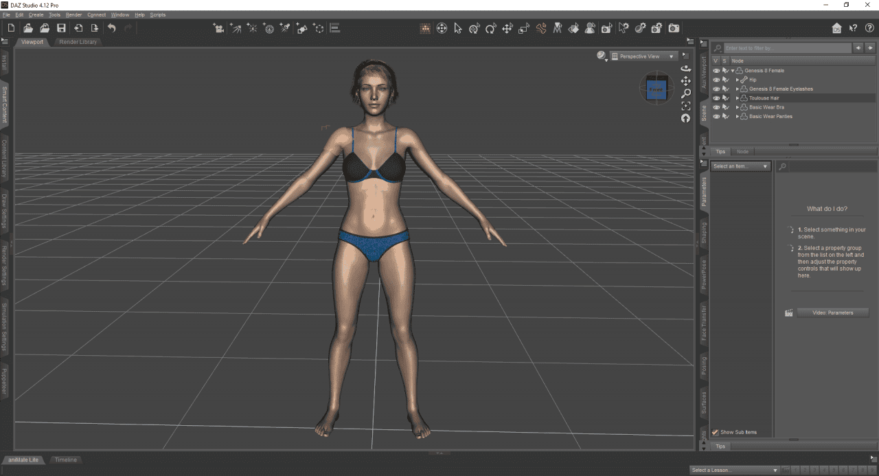 daz change hair color scene