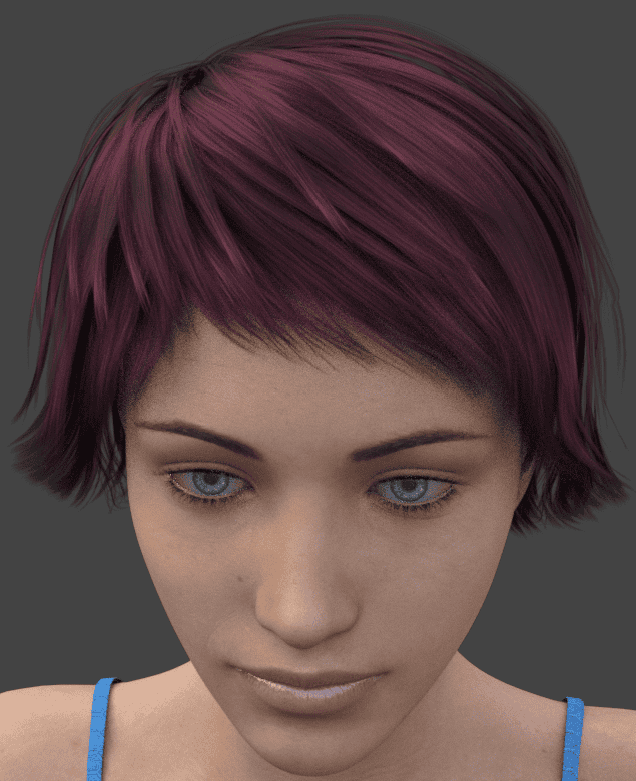 daz dark hair diffuse color