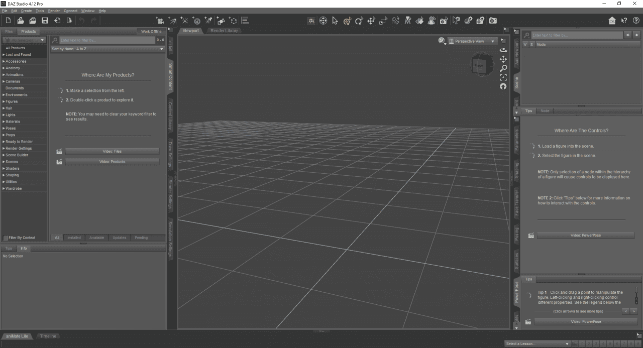 daz3d studio default layout