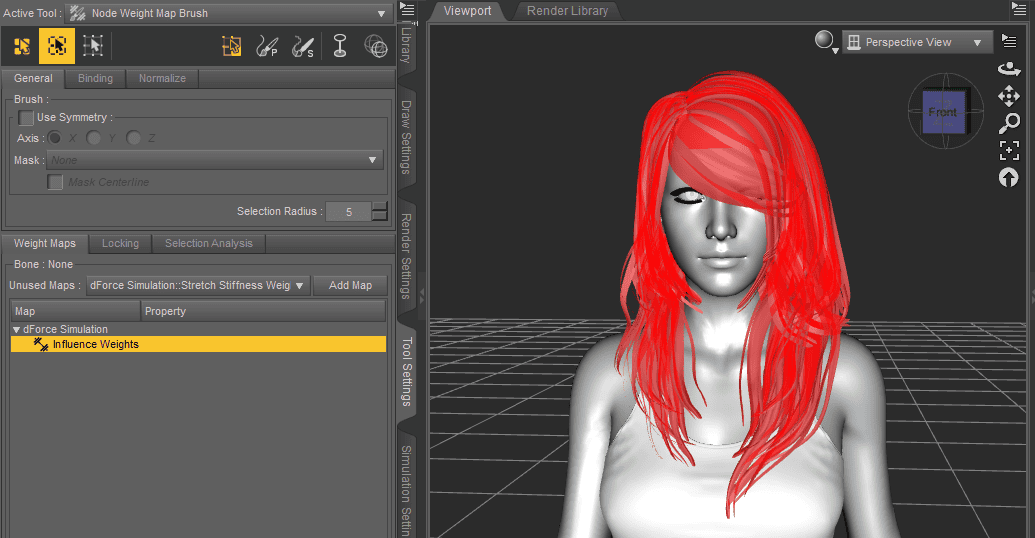 convert normal daz hair to dforce hair