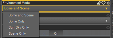 daz environment mode settings