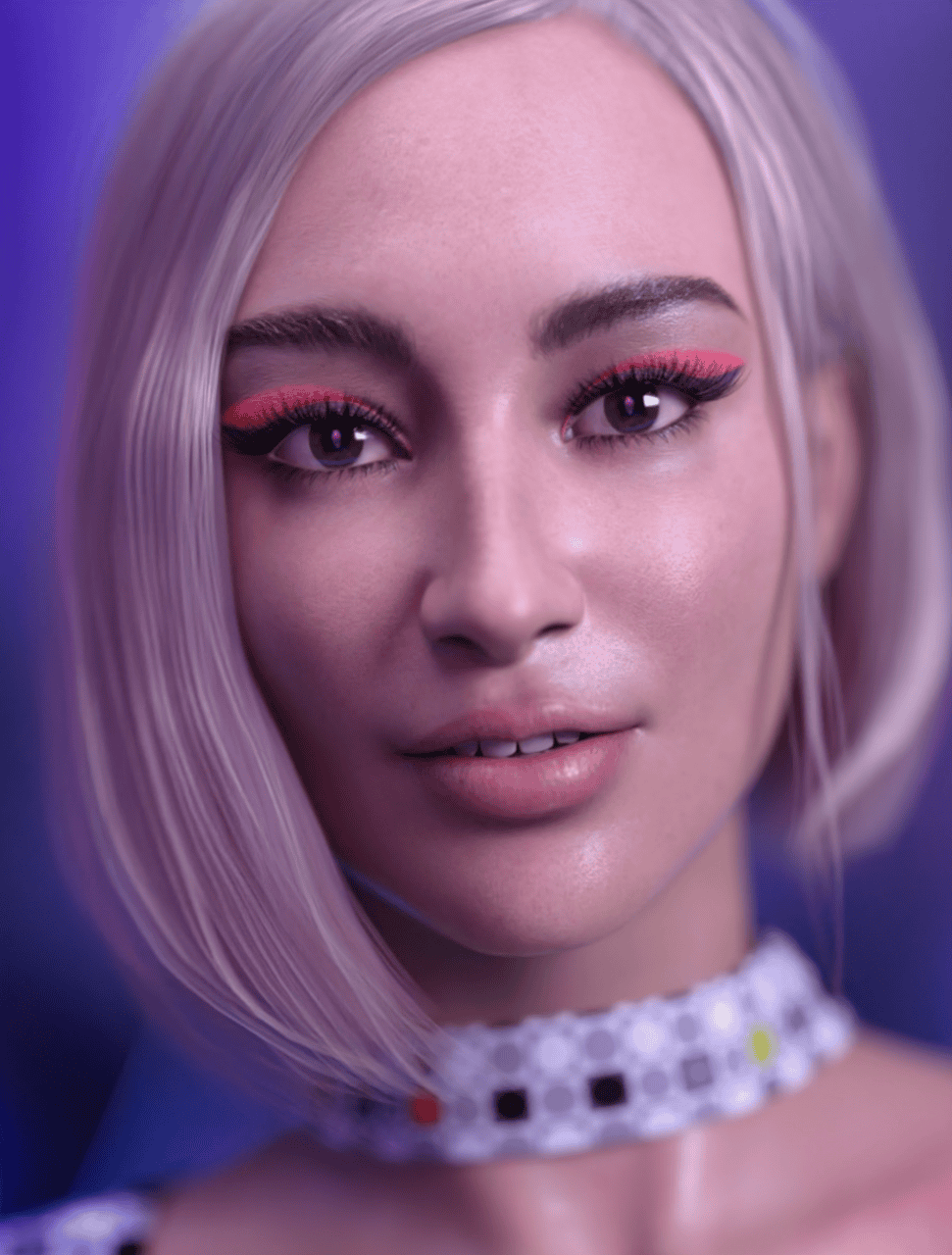 daz genesis 8 figure with blurry background