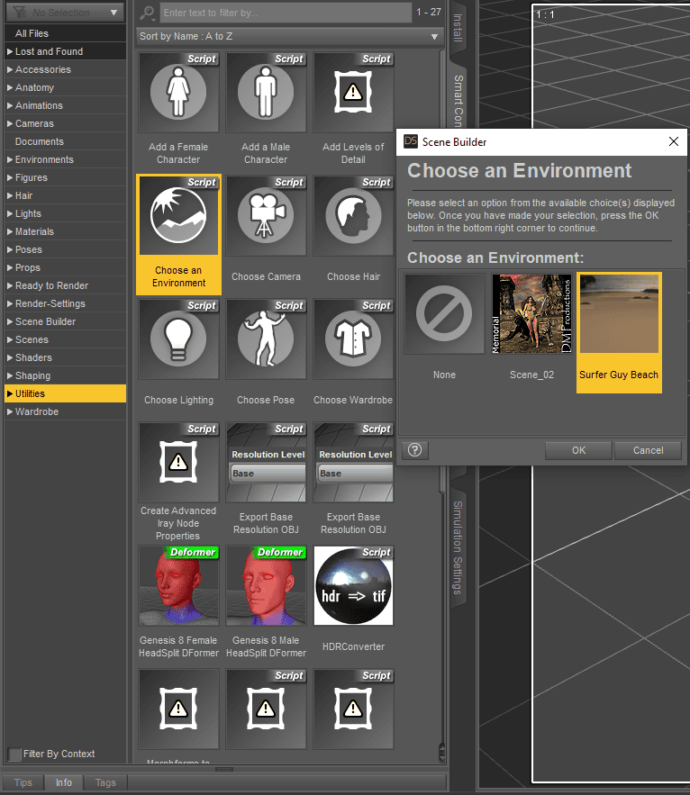 daz studio how to add skydome