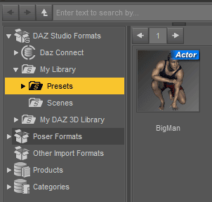 daz how to make preset