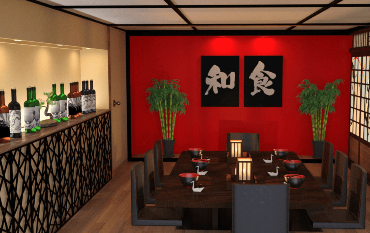 daz japanese restaurant 3d model
