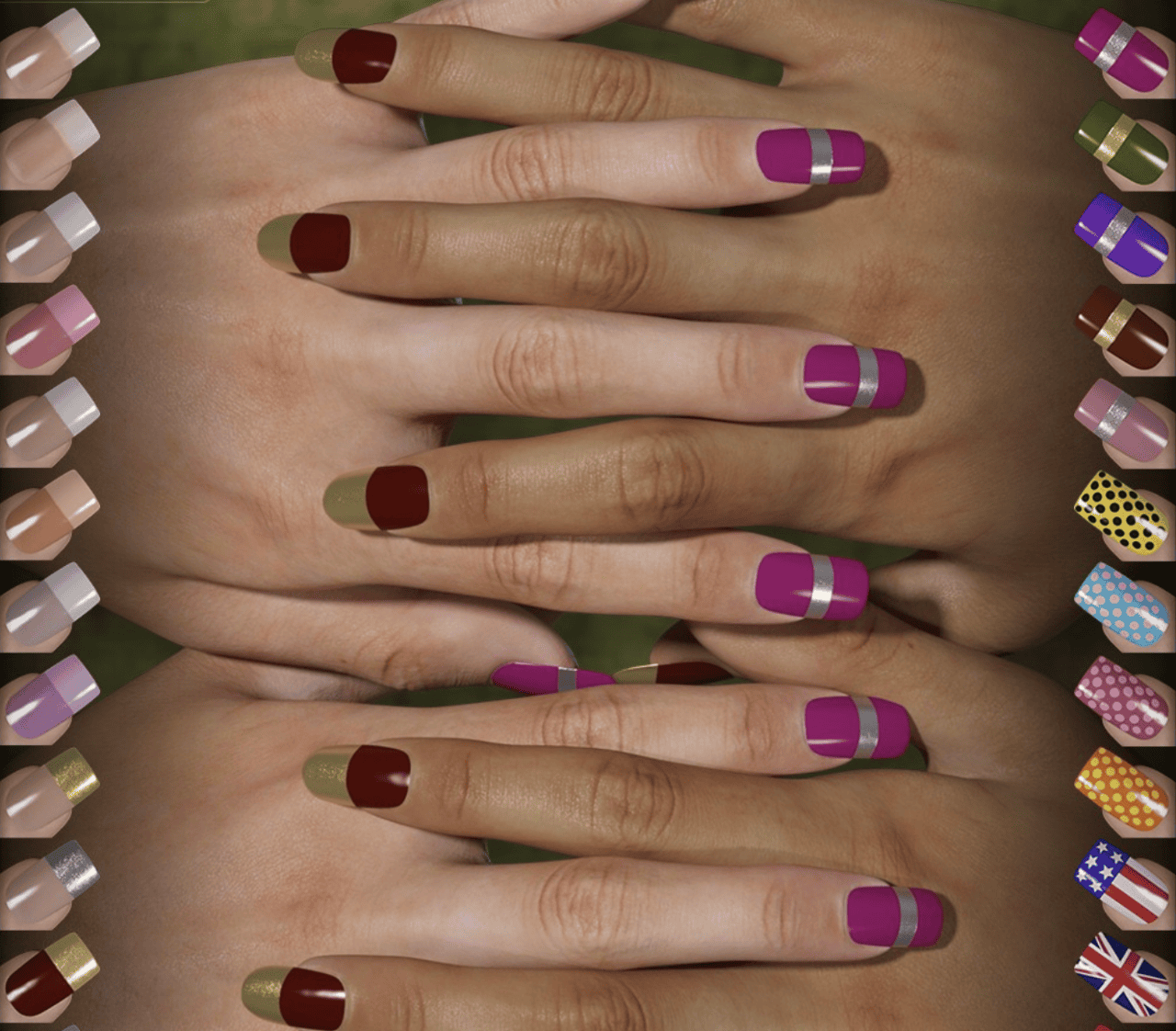 daz lune nails genesis female