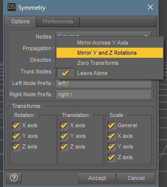 daz mirror pose trunk nodes