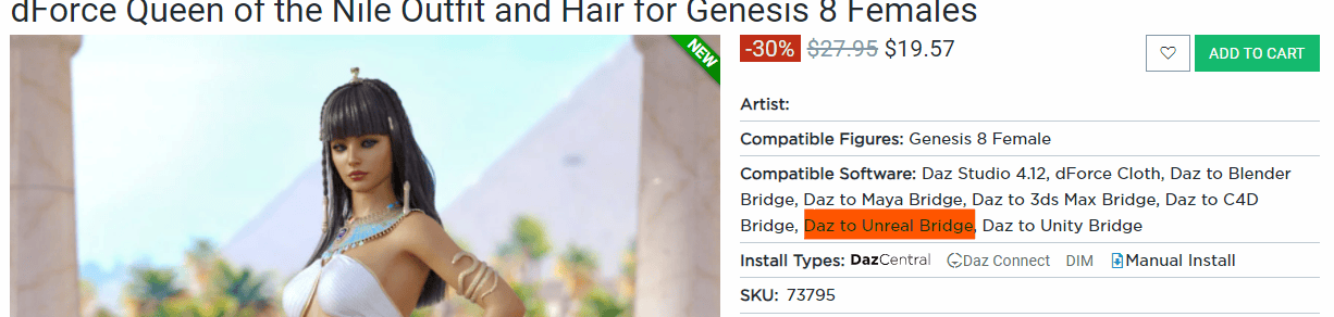 daz model compatible with daz to unreal bridge