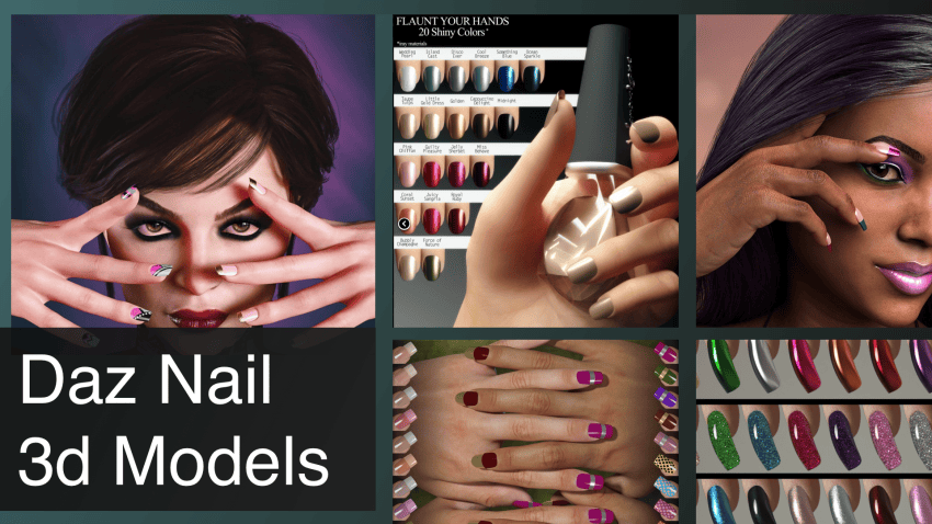 daz nail 3d models