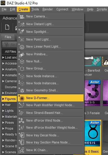 daz3d create custom morph - finding daz new d former