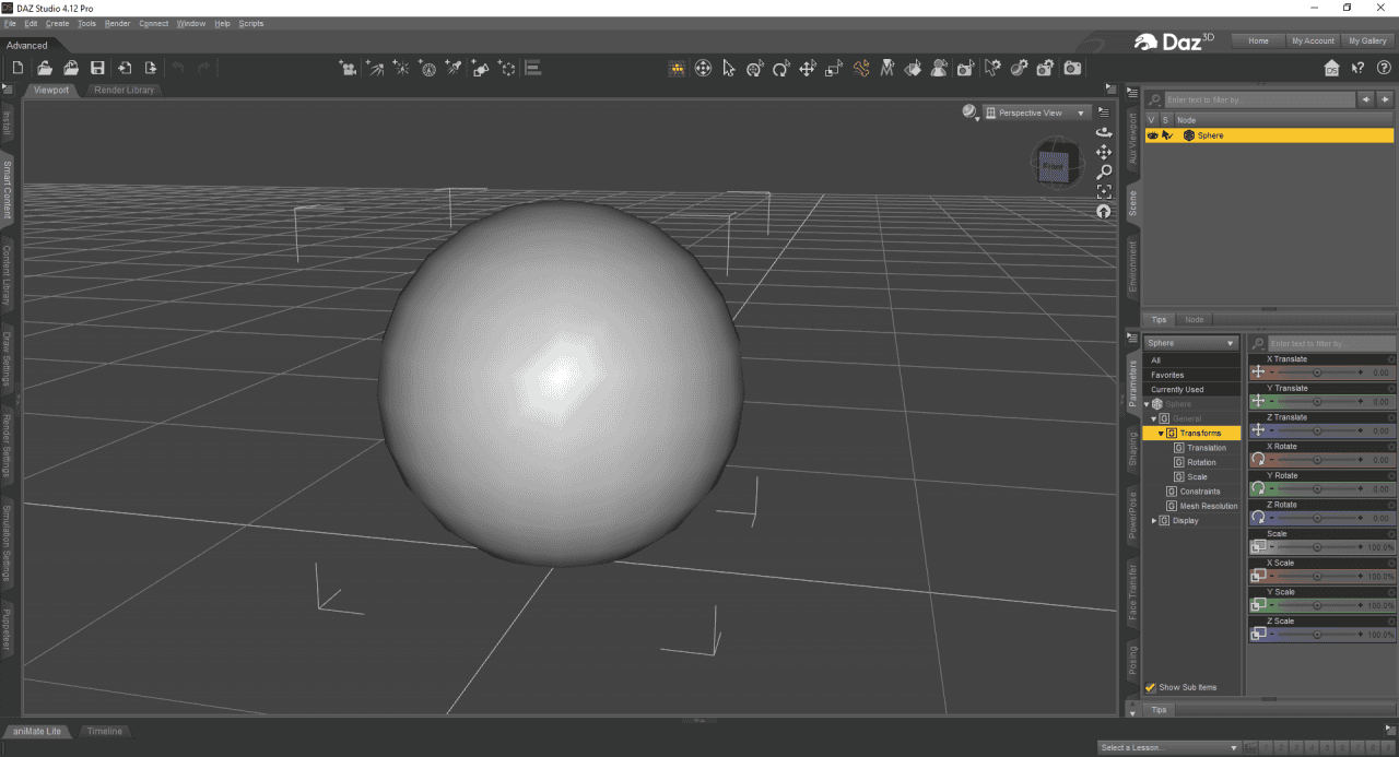 daz primitive sphere