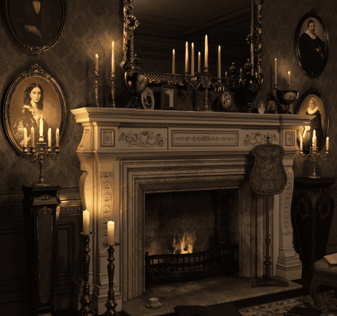 daz product prop vintage candles holders