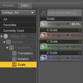 scaling model after the FBX to Daz import