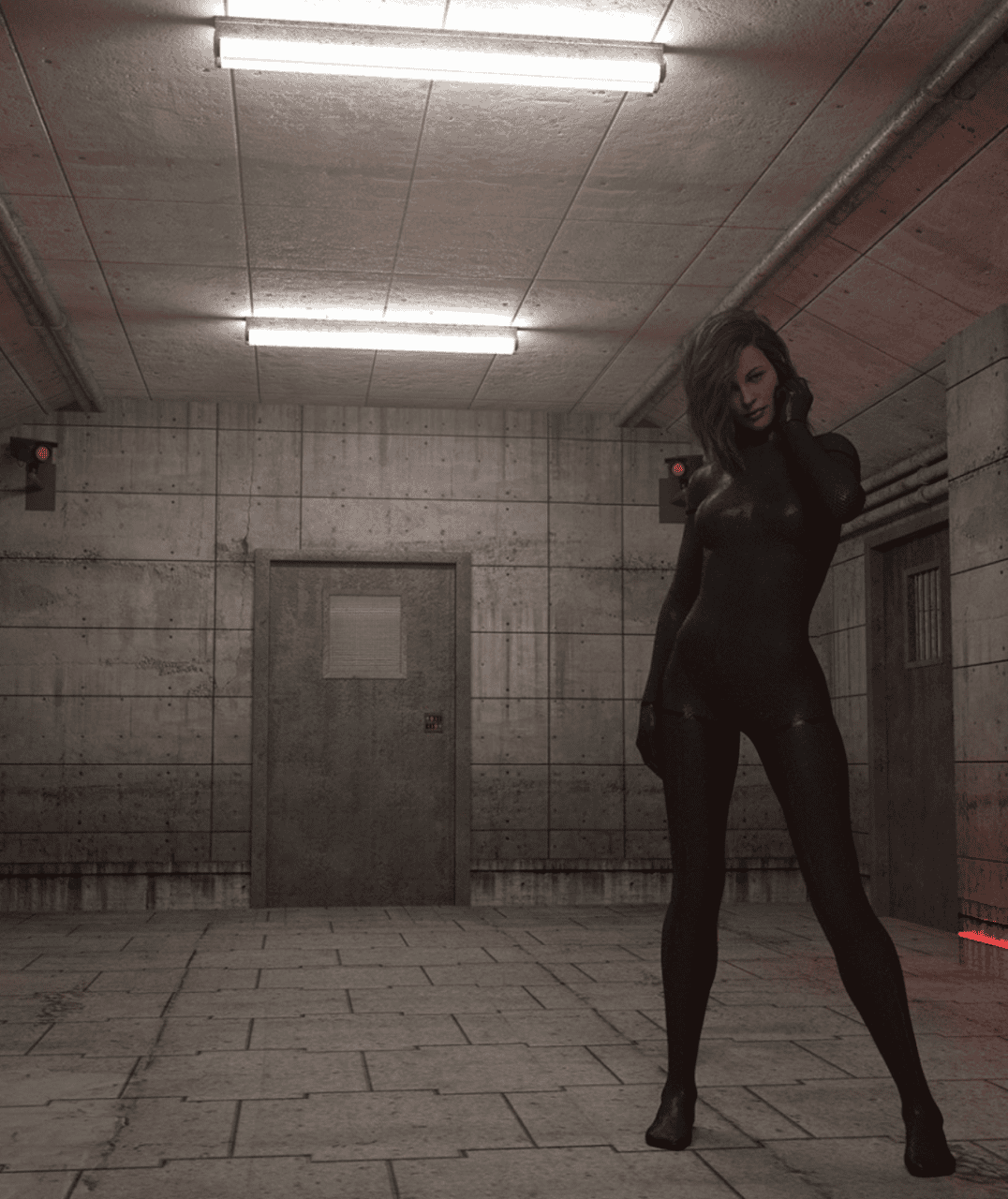 daz sci fi prison hallway