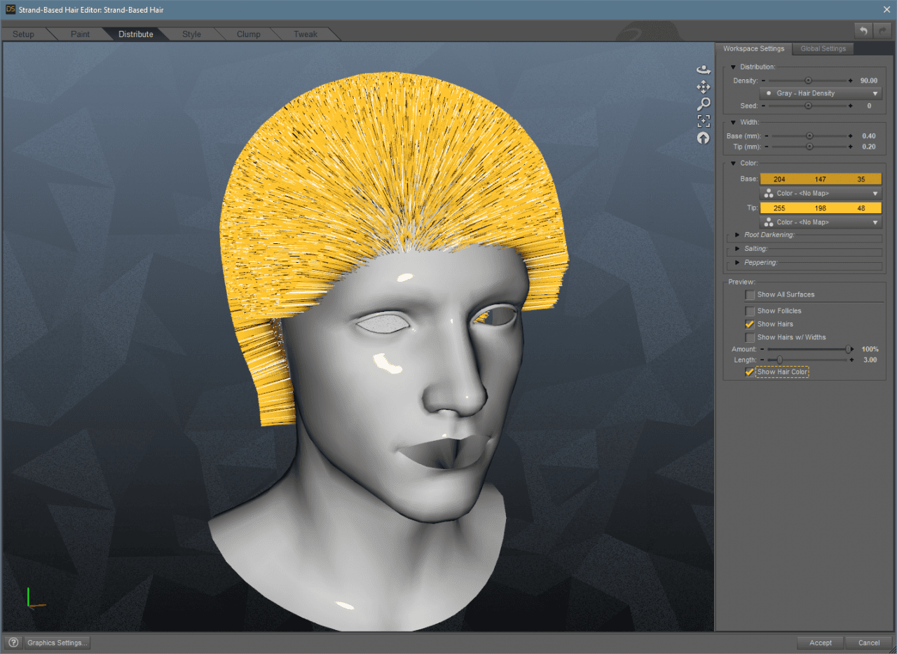 daz strand based hair coloring