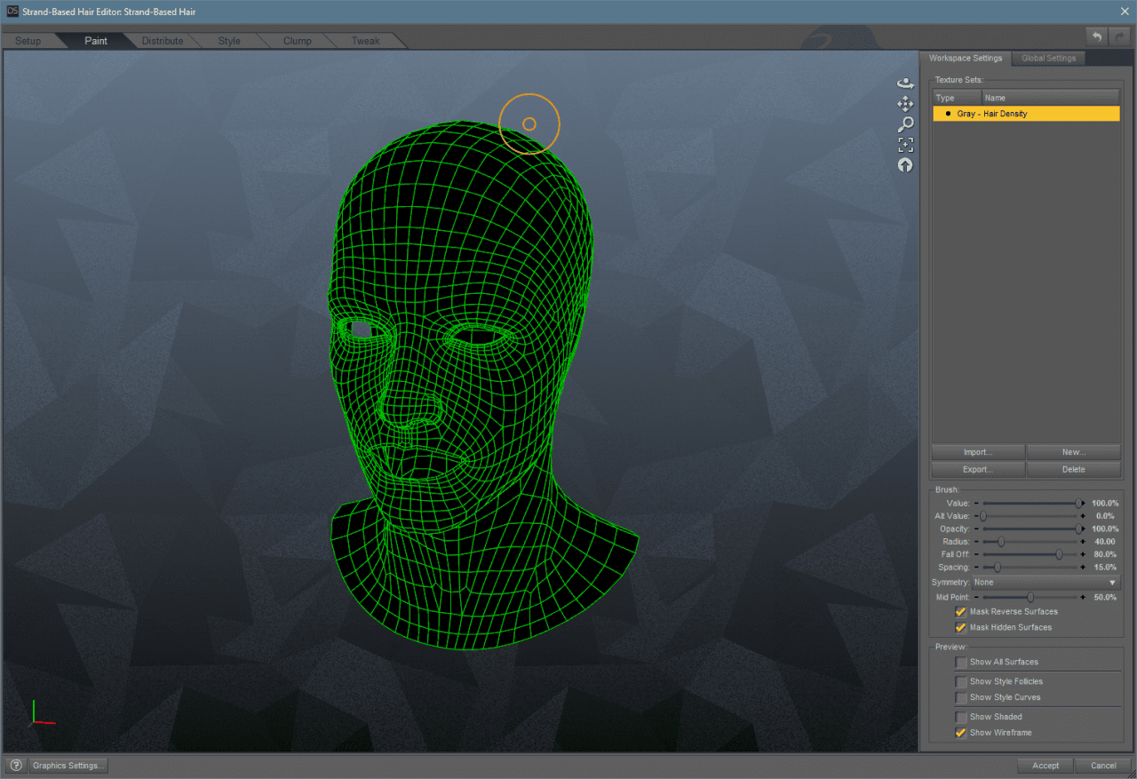 daz strand based hair paint