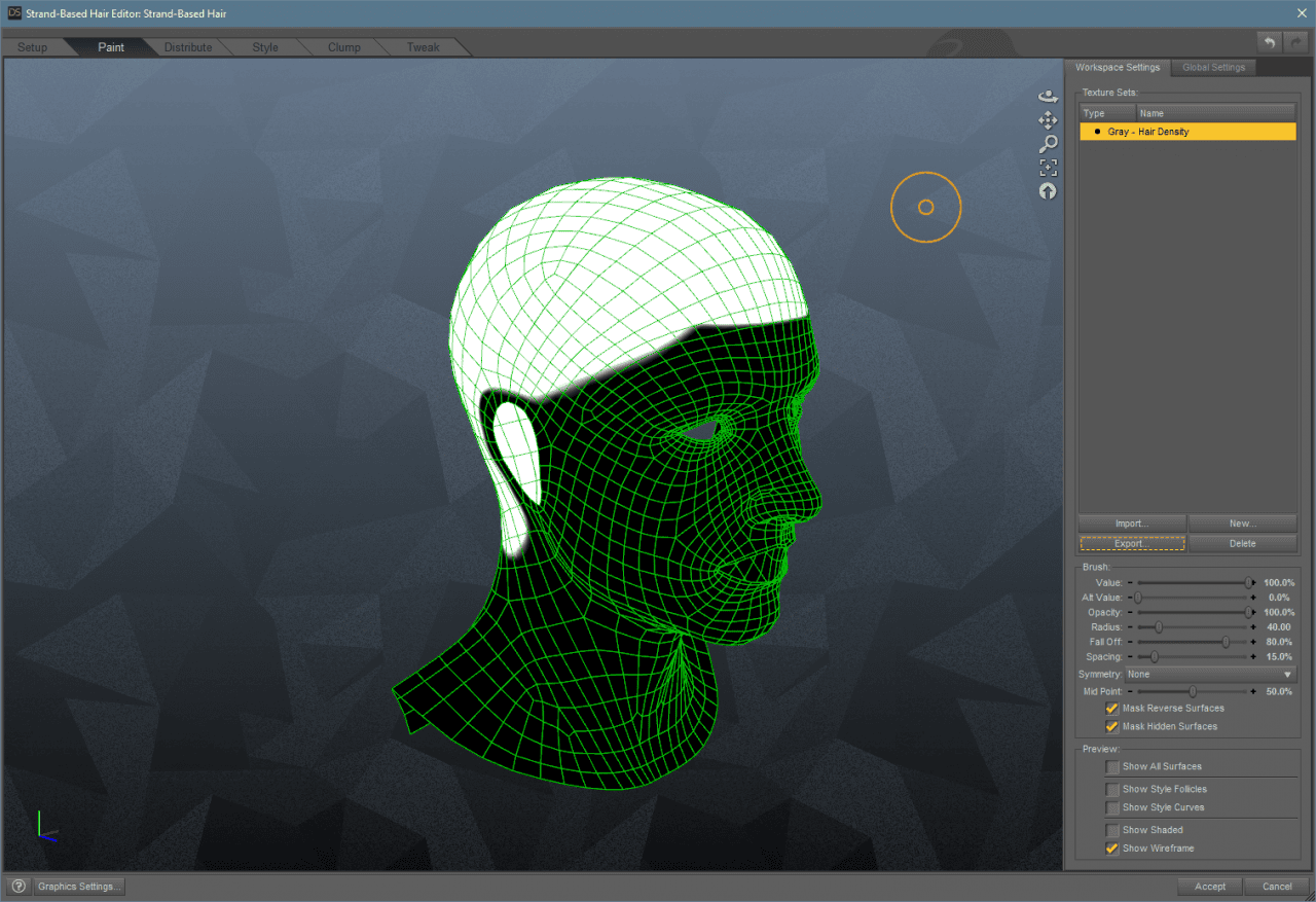 daz strand based hair paint tab