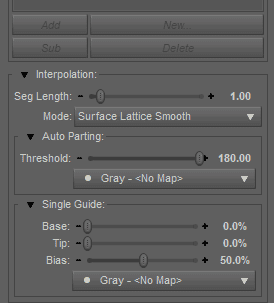 daz strand based hair parting