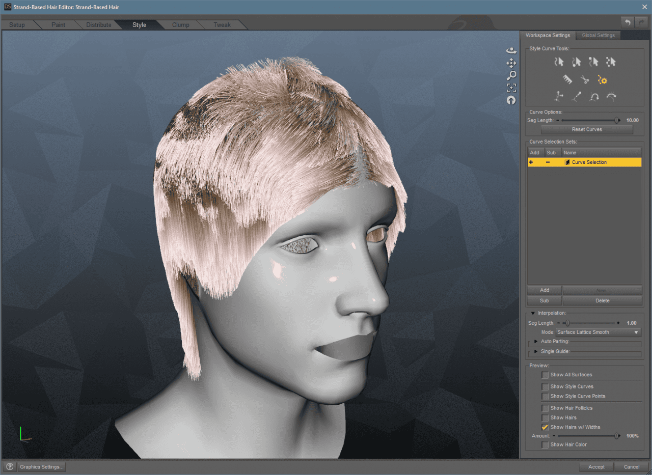 daz strand based hair segment length