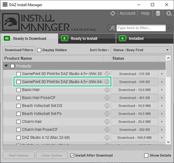 daz studio 3d printing daz install manager