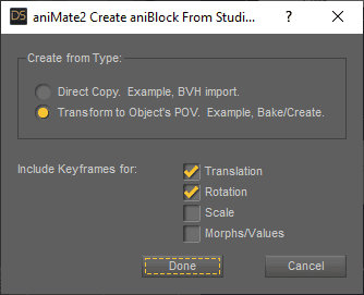 daz studio aniblock from keyframes