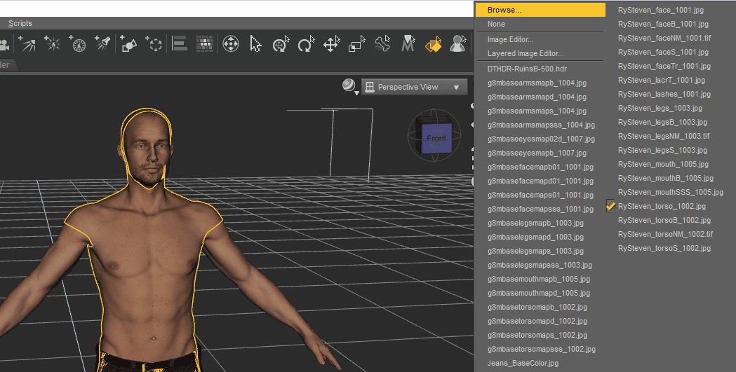 daz studio browse texture files