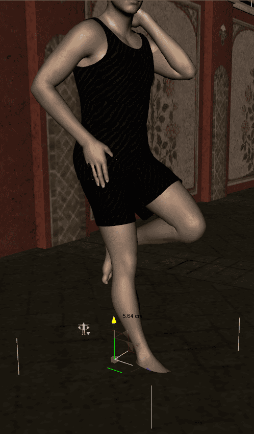 daz studio changing position of a character