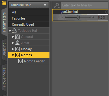 daz studio create hair morph