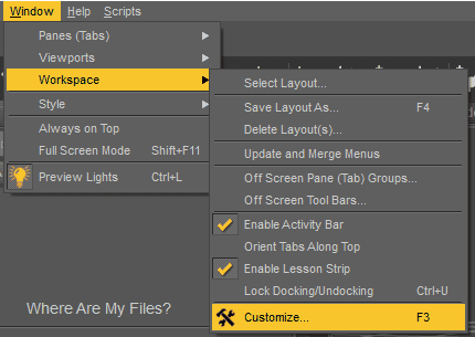daz studio customize shortcut keys