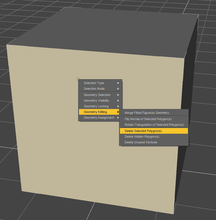 daz studio delete polygons