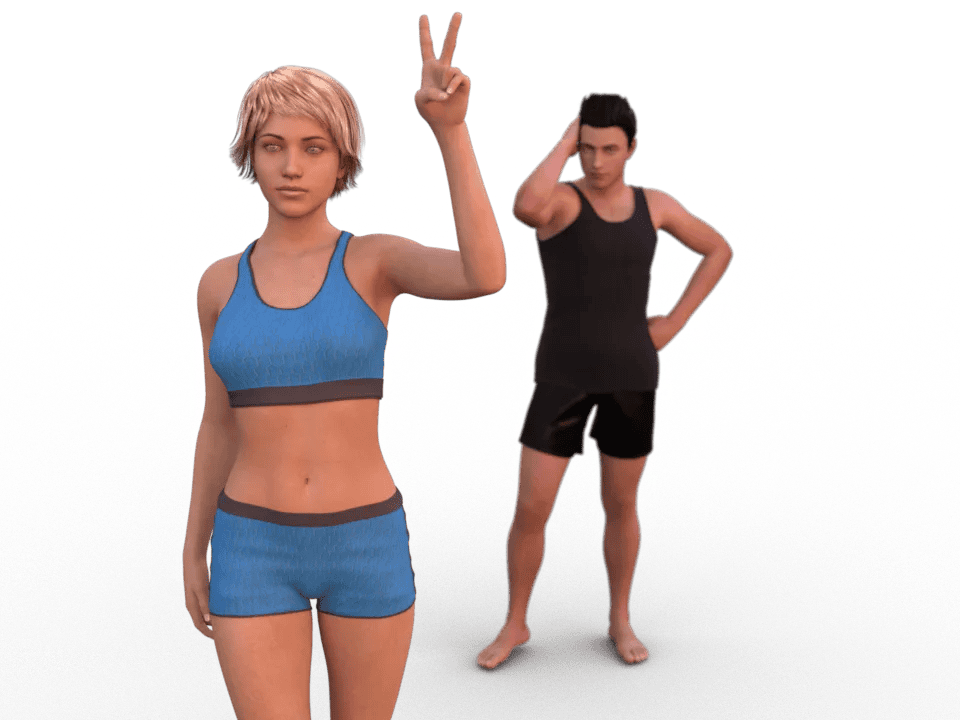 daz studio depth of field characters genesis scene