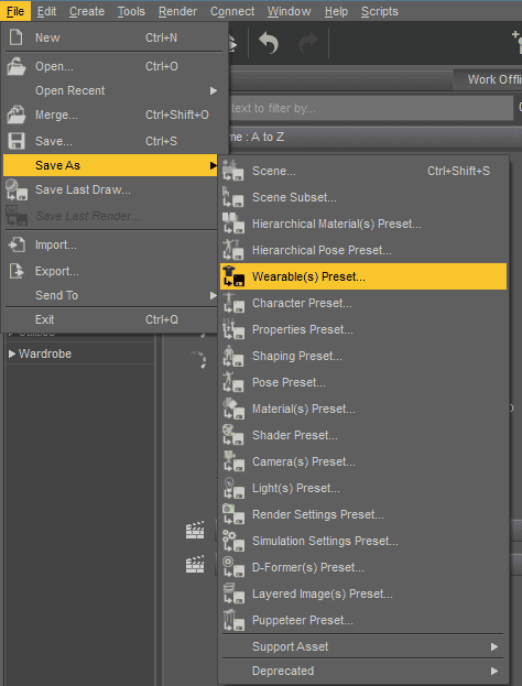 daz studio geoshell save as preset