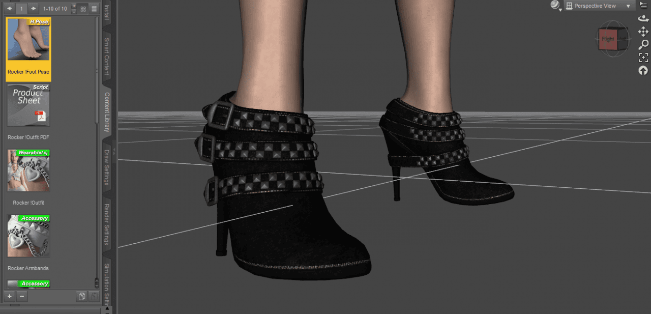 daz studio heels