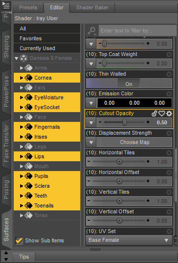 daz studio hide shell