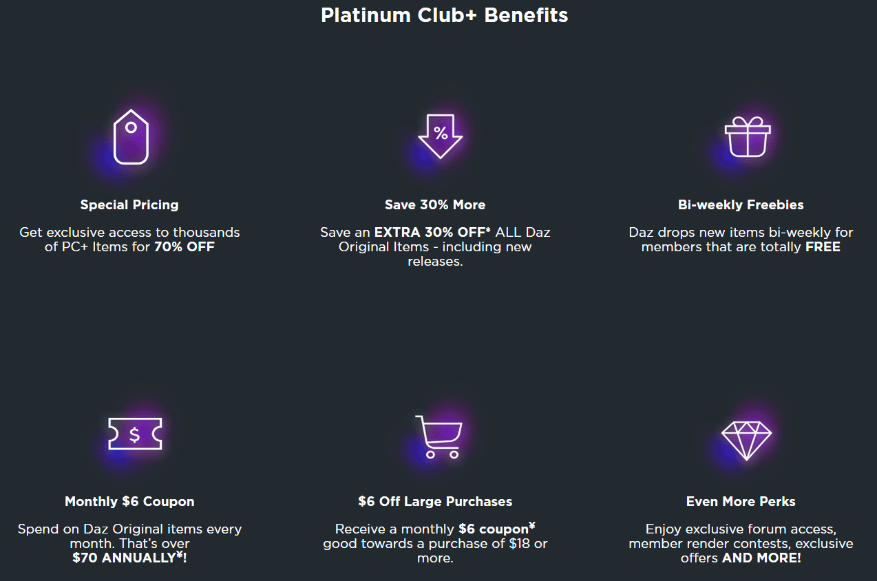 daz studio platinum club plus