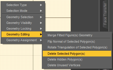 daz studio polygons delete