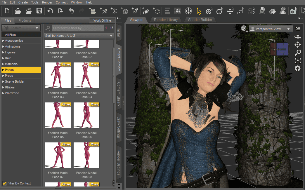 posing of a genesis figure in daz studio
