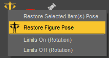 restore figure pose menu in daz studio