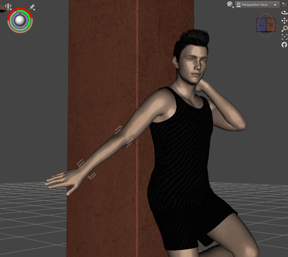 daz studio rotating arm of genesis character 