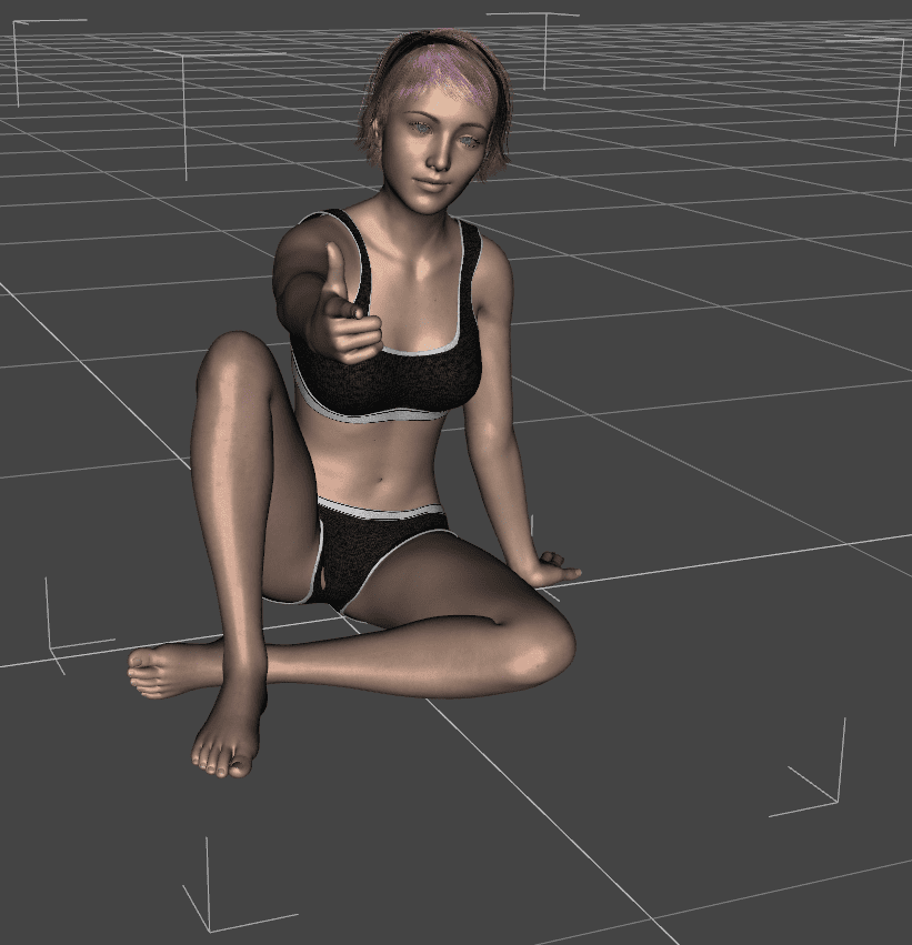 daz studio saved pose applied