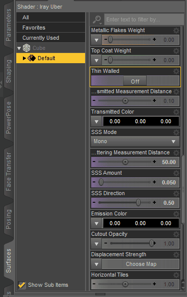 daz studio thin walled