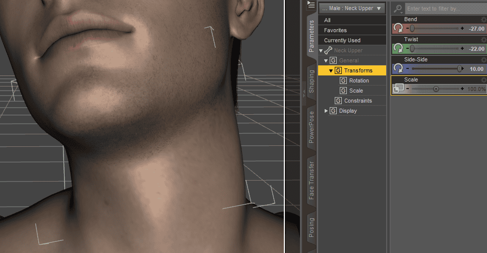 daz studio transform bones