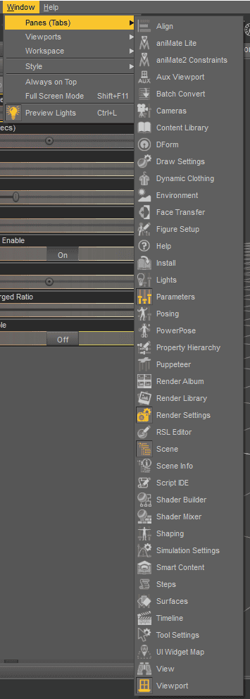 daz studio window panes