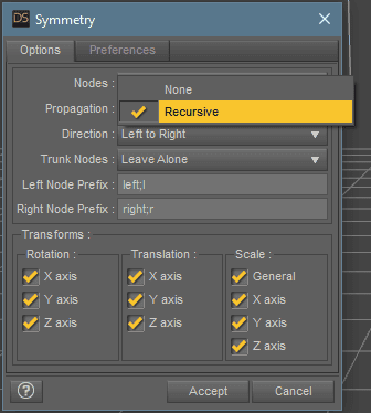 daz symmetry recursive