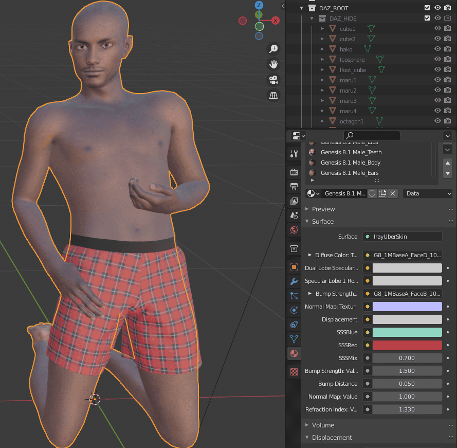 daz to blender bridge textures