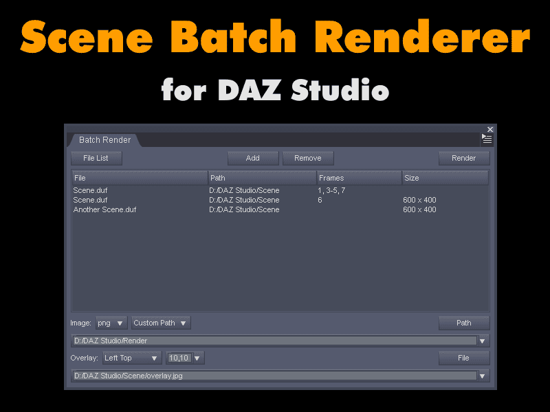daz3d batch renderer for daz studio