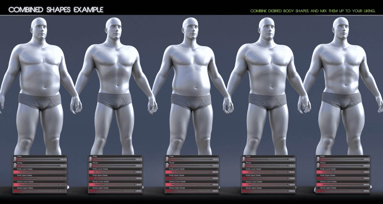 Body Mixer example for daz studio